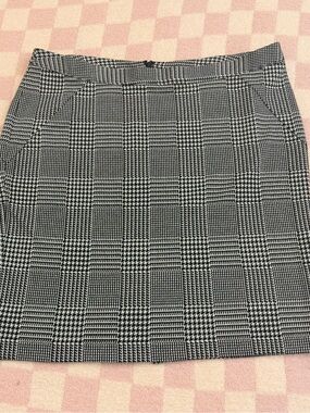 Lane Bryant Classic Black & White Plaid Pencil Skirt - Women's